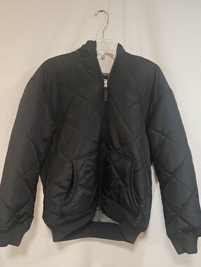 Mountain Club Men's Quilted Black Bomber Jacket - Casual Zip Front